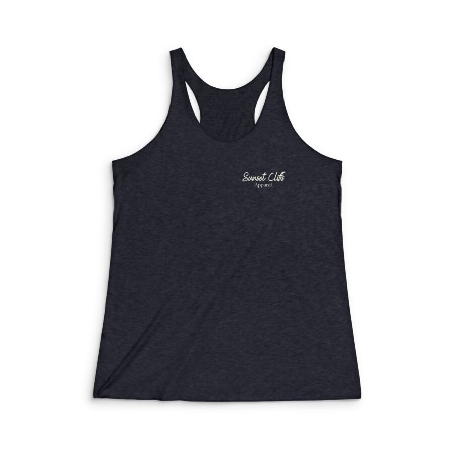 Sunset Club Racerback Tank Top, Casual Summer Top, Beachwear, Workout Shirt, Gift for Her, Summer Vibes Apparel